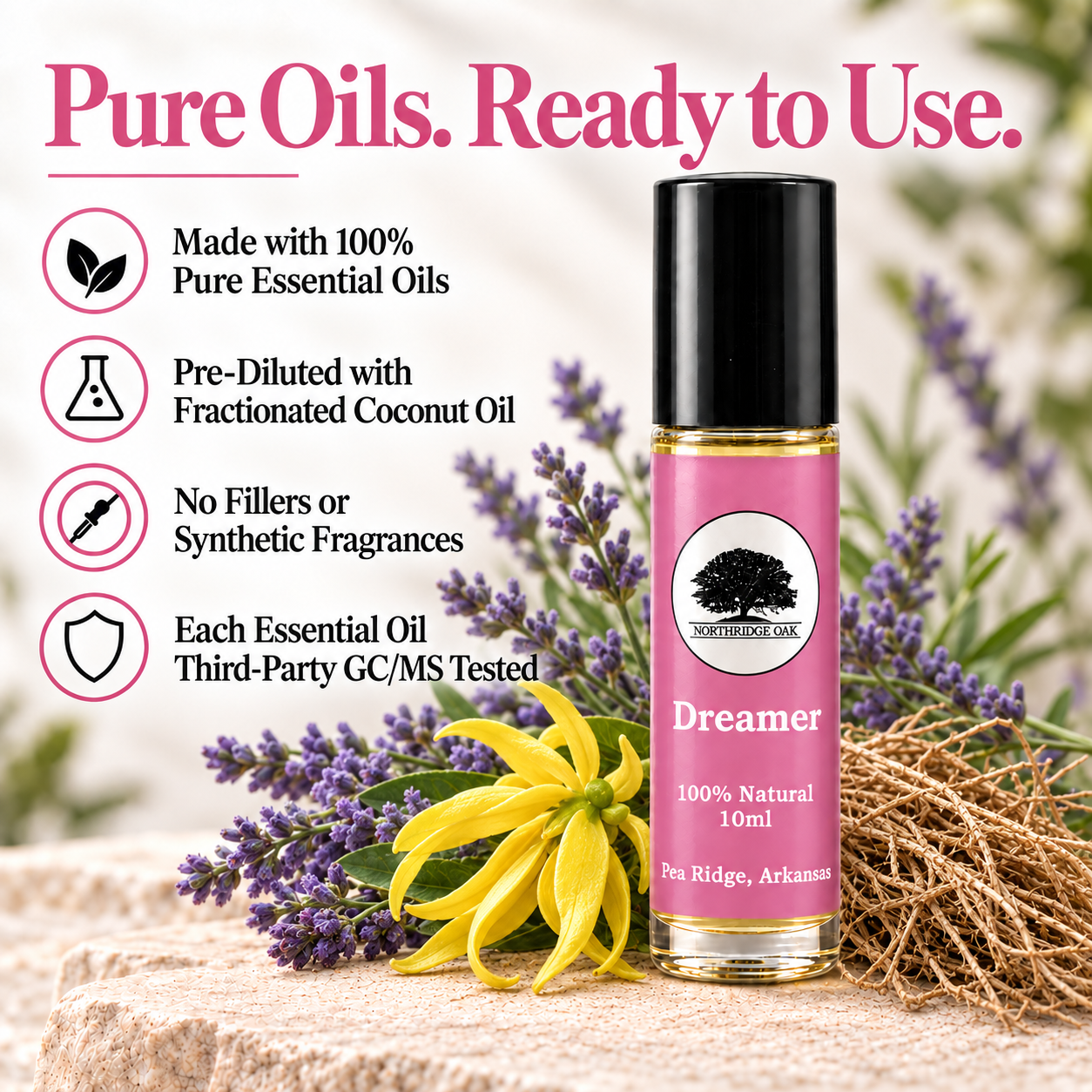 Dreamer Essential Oil Roller – 10 mL Northridge Oak