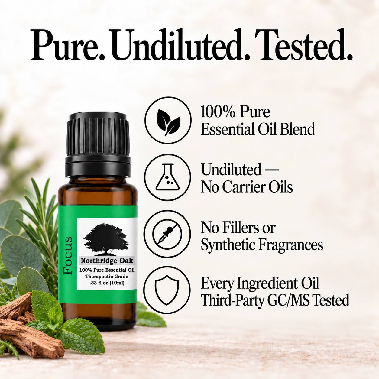 Focus Essential Oil Blend – 100% Pure, 10 mL Northridge Oak