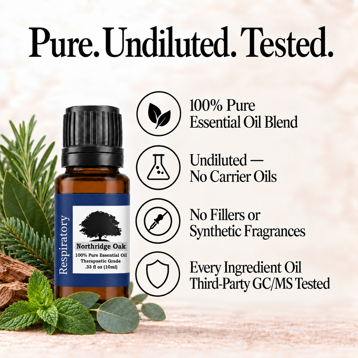 Respiratory Relief Essential Oil Blend – 100% Pure, 10 mL Northridge Oak
