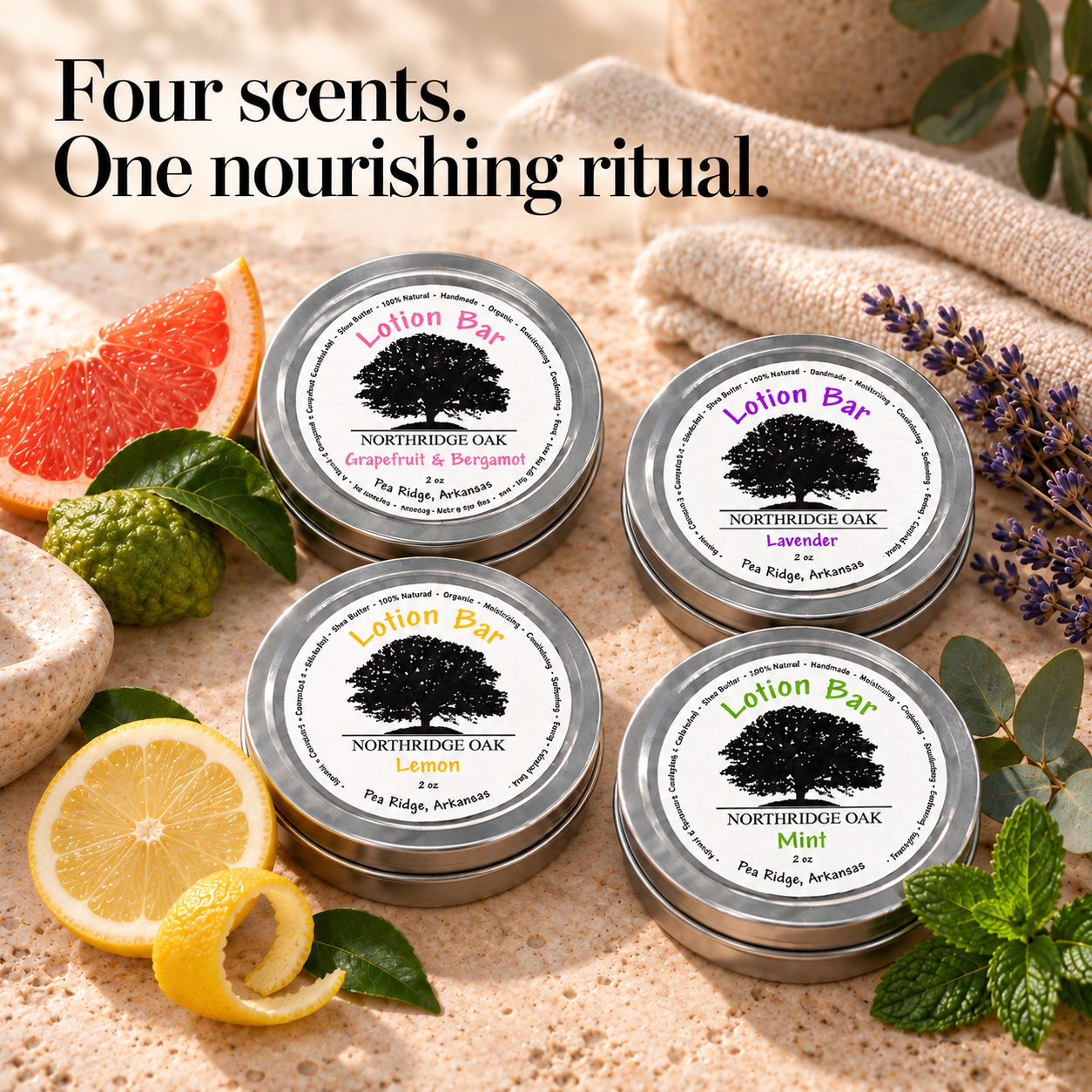 Shea Butter Lotion Bar - Variety Pack Northridge Oak