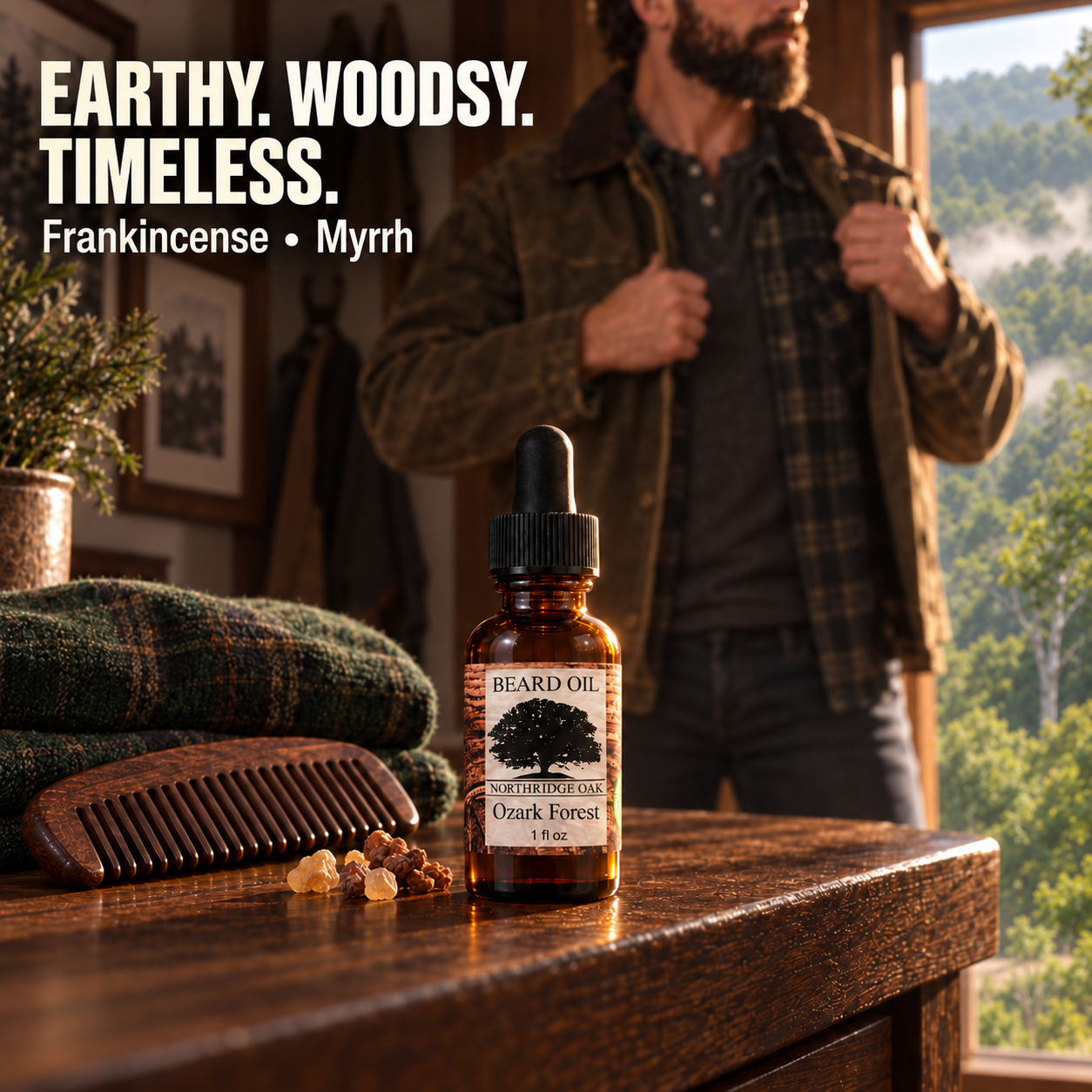 Ozark Forest Beard Oil – 1 oz Northridge Oak