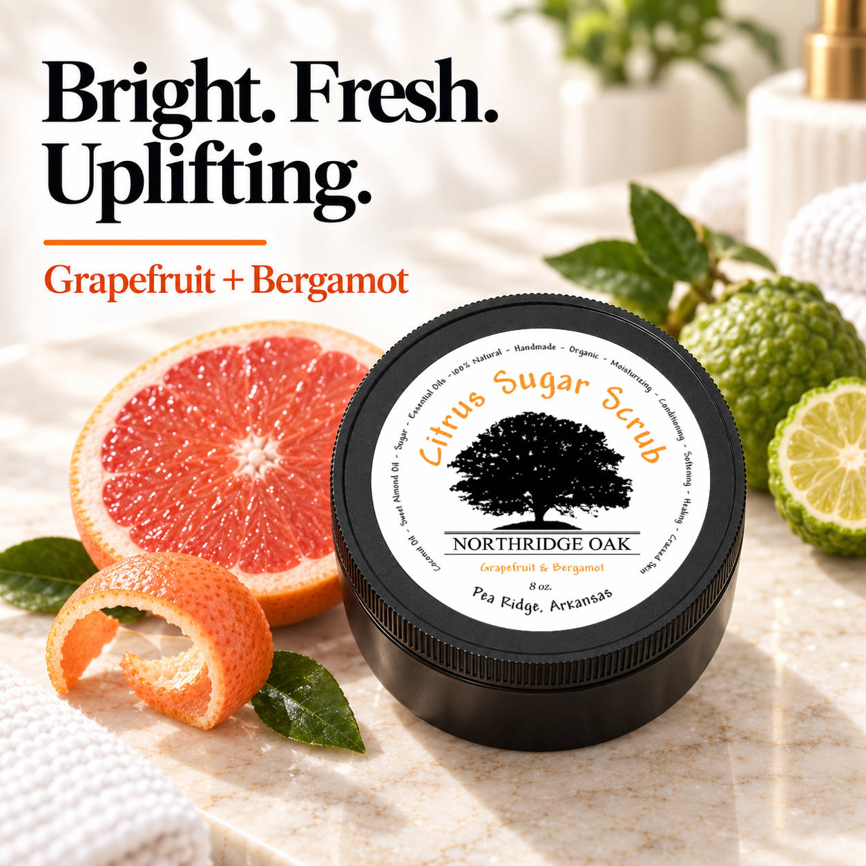 Citrus Sugar Scrub – 8 oz Northridge Oak