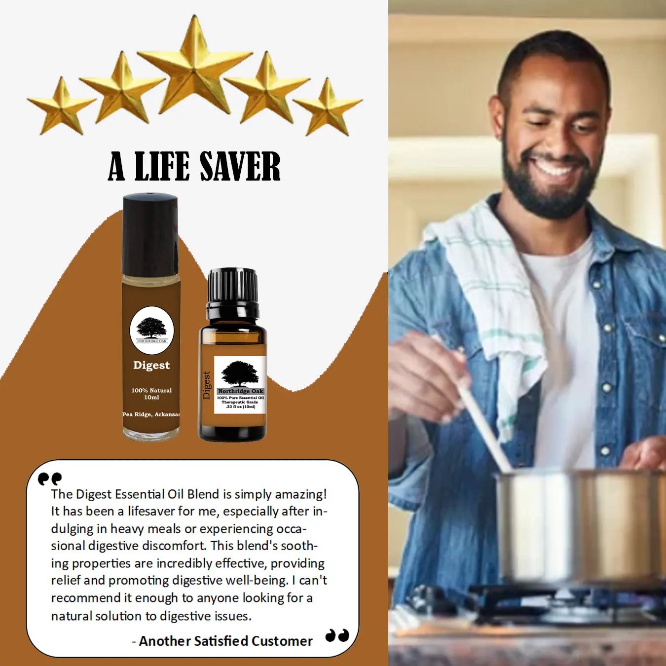 Northridge Oak - DIGEST Combo with Roller Bottle - 100% Pure Essential Oil Blend Northridge Oak LLC