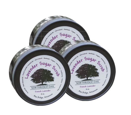 Northridge Oak - Lavender Sugar Scrub - 3 Pack Lavender Body Scrub - Made with 100% Pure Lavender Essential Oil - Exfoliating & Hydrating - Northridge Oak