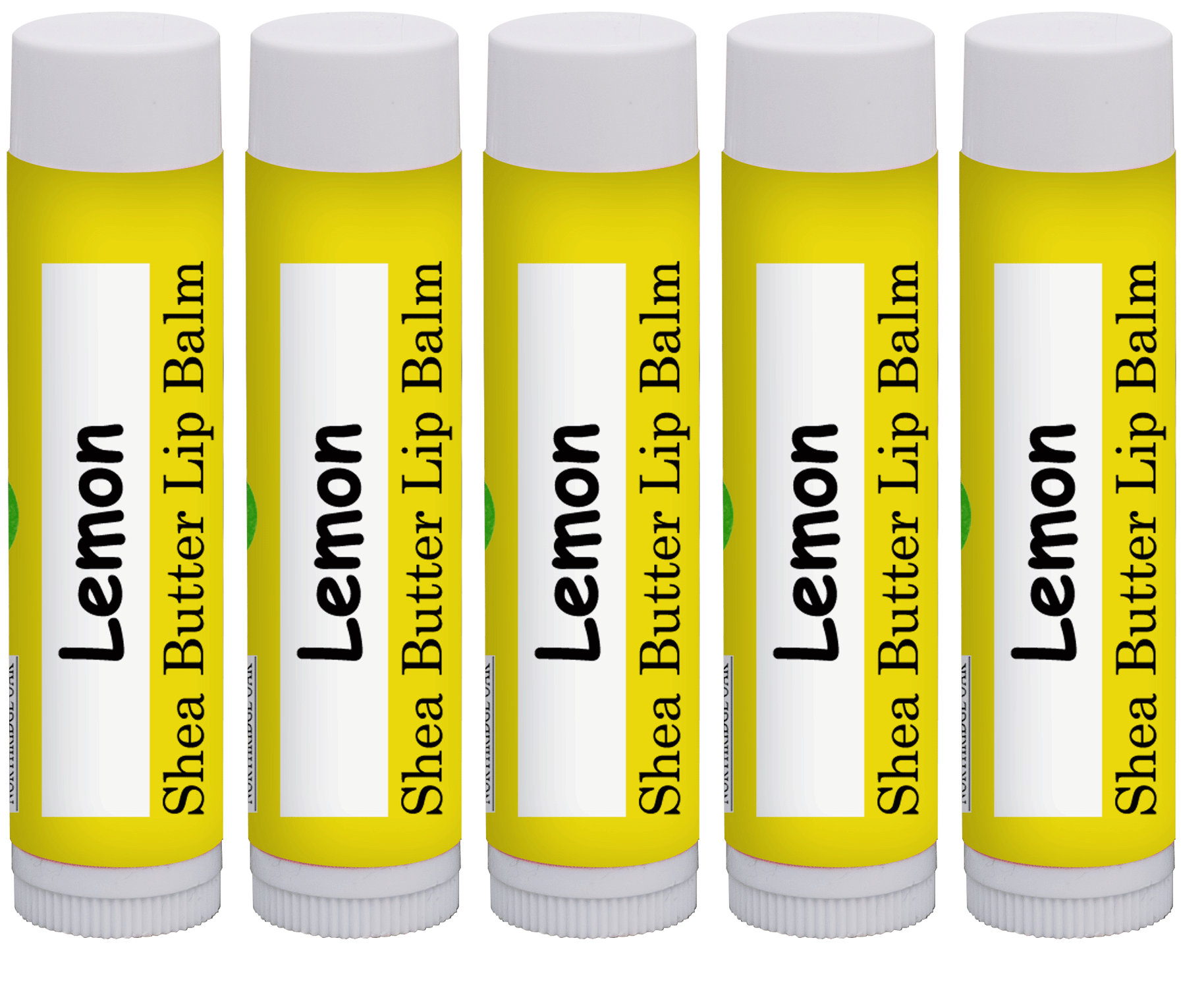Northridge Oak - 100% All Natural Lip Balm - Lemon 5 Pack - Northridge Oak