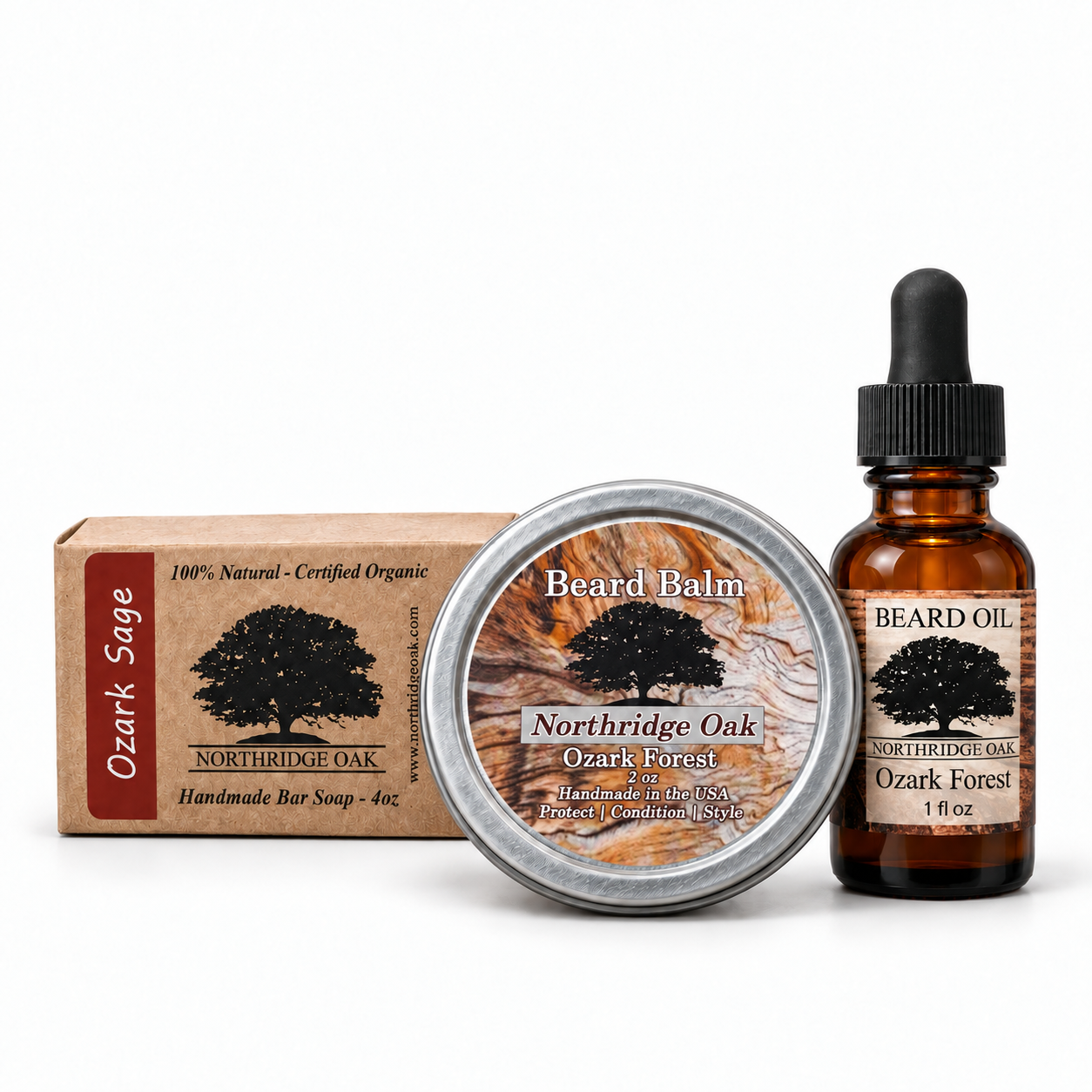 Beard Oil + Beard Balm Set Northridge Oak