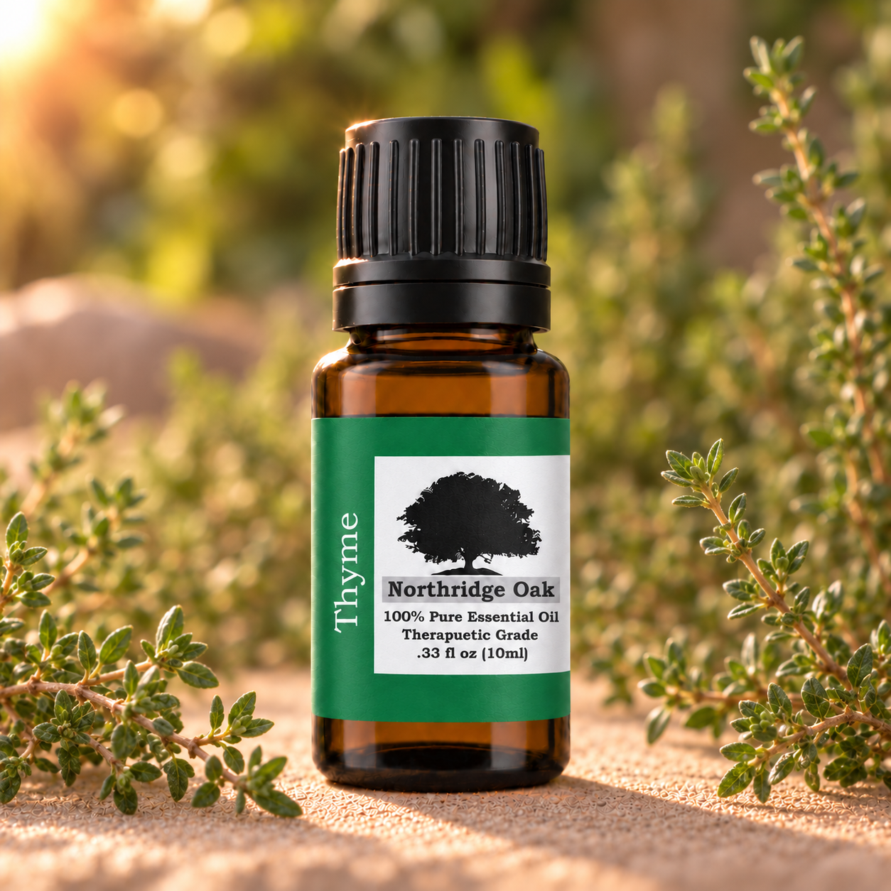 Northridge Oak Thyme Essential Oil botanical product image