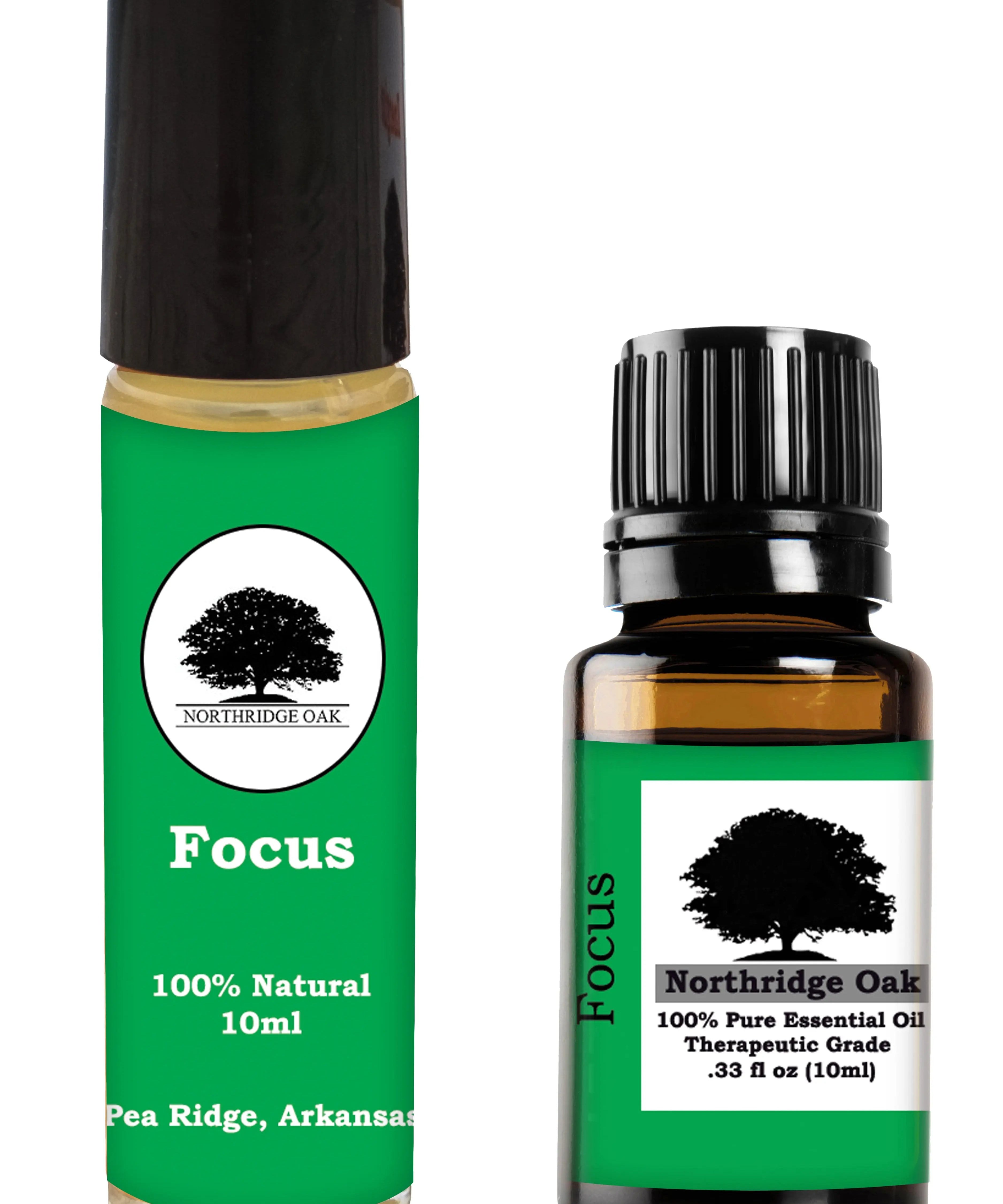 Northridge Oak - FOCUS combo with Roller Bottle - 100% Pure Essential Oil Blend Northridge Oak LLC