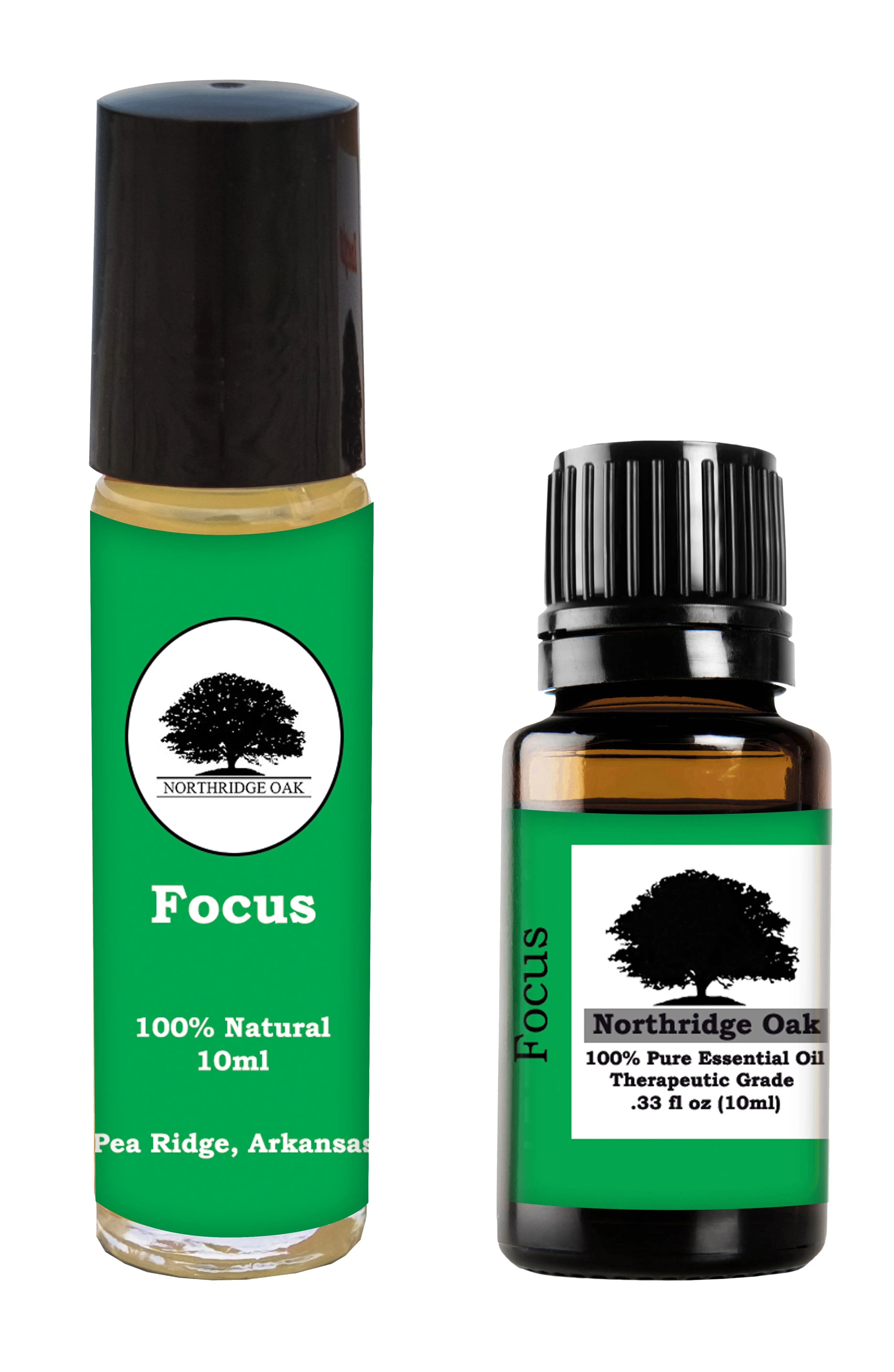 Northridge Oak - FOCUS combo with Roller Bottle - 100% Pure Essential Oil Blend Northridge Oak LLC