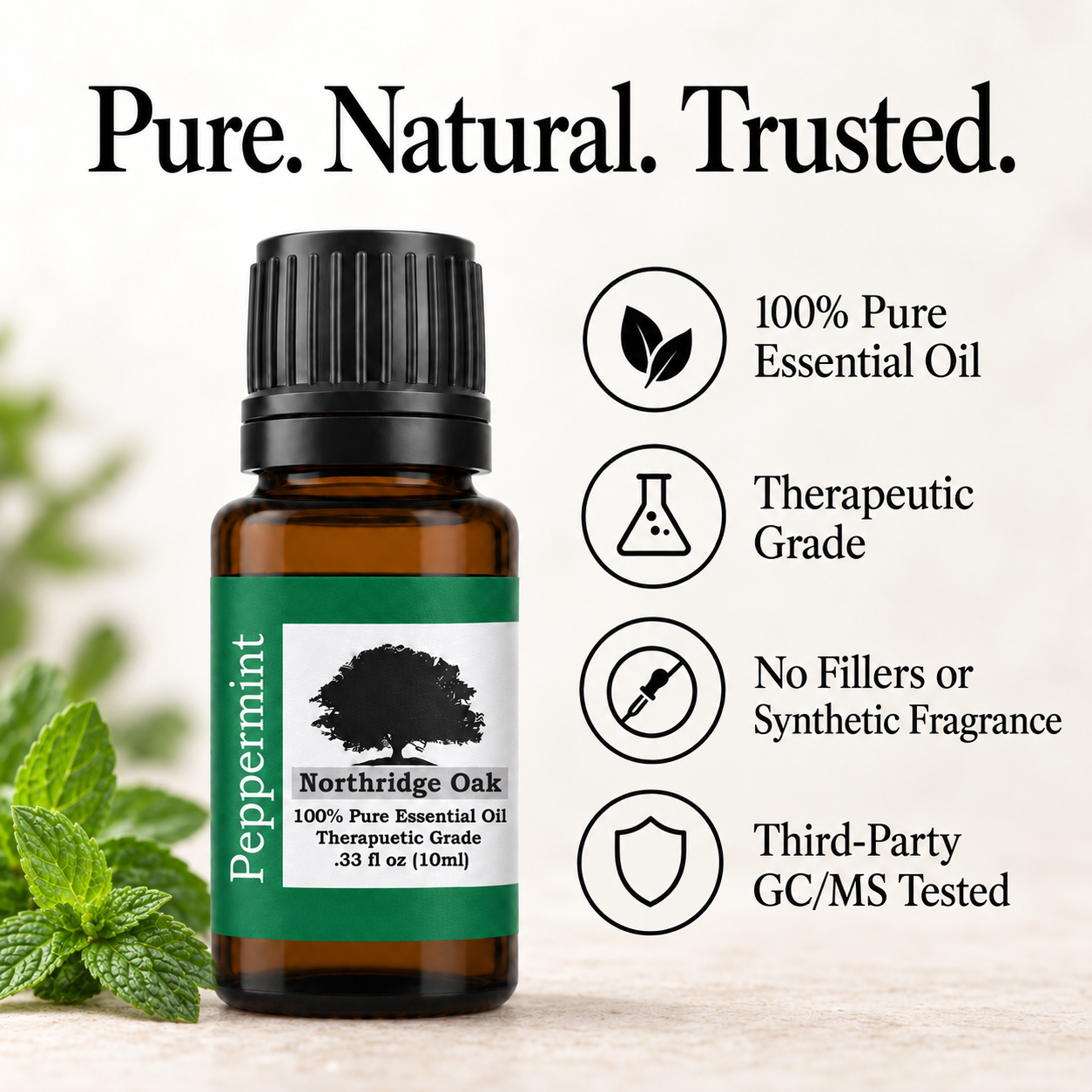 Peppermint Essential Oil purity and third-party GC/MS testing details