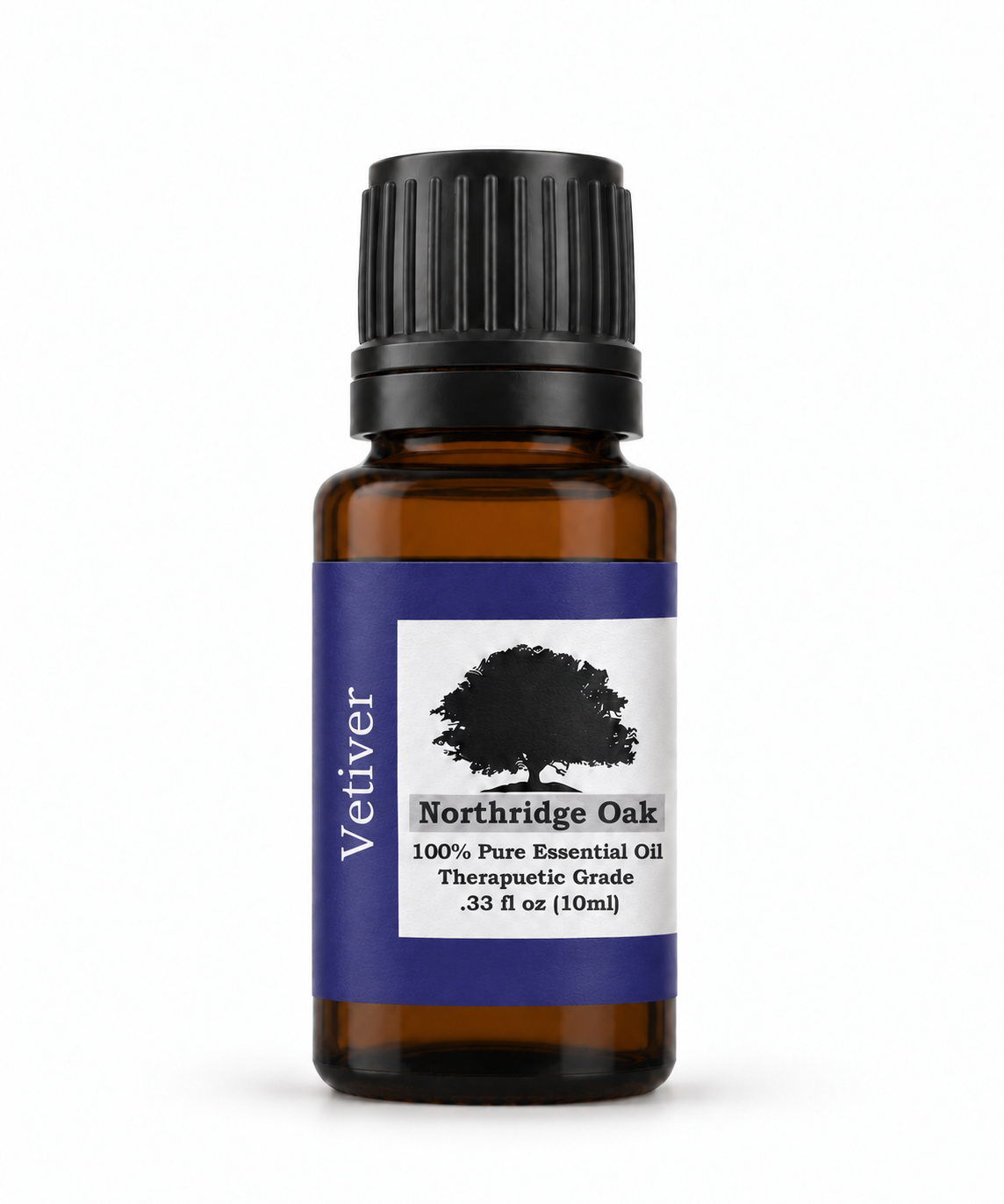 Northridge Oak Vetiver Essential Oil 10 mL bottle on a white background