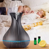 Diffuser - 400ml Ultrasonic Cool Mist Humidifier with Color LED Lights - Northridge Oak