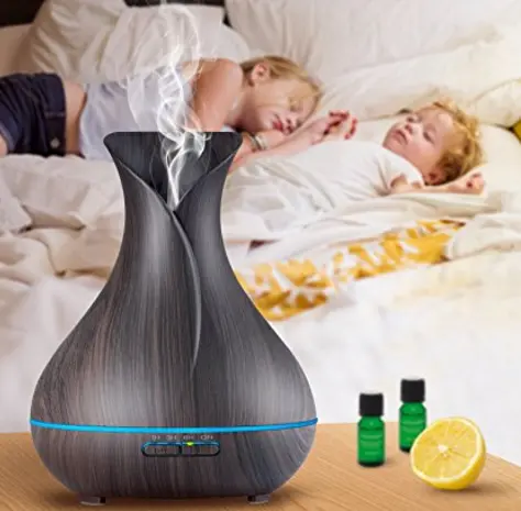 Diffuser - 400ml Ultrasonic Cool Mist Humidifier with Color LED Lights - Northridge Oak